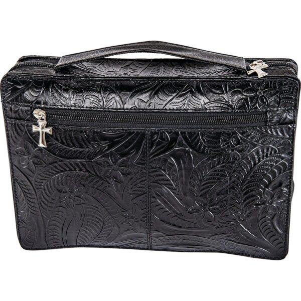 Womens Genuine Leather Embossed Bible Cover - Image 3
