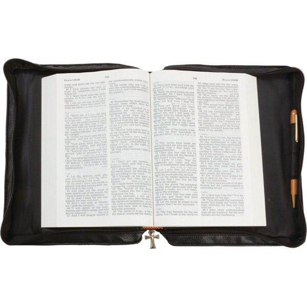 Womens Genuine Leather Embossed Bible Cover - Image 5